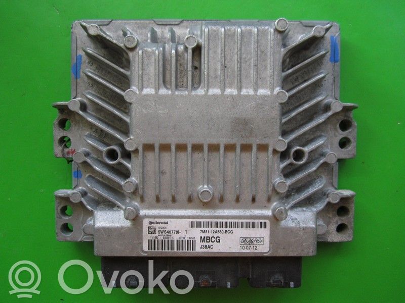 Engine control unit/module ECU   7M5112A650BCG,5WS40778IT