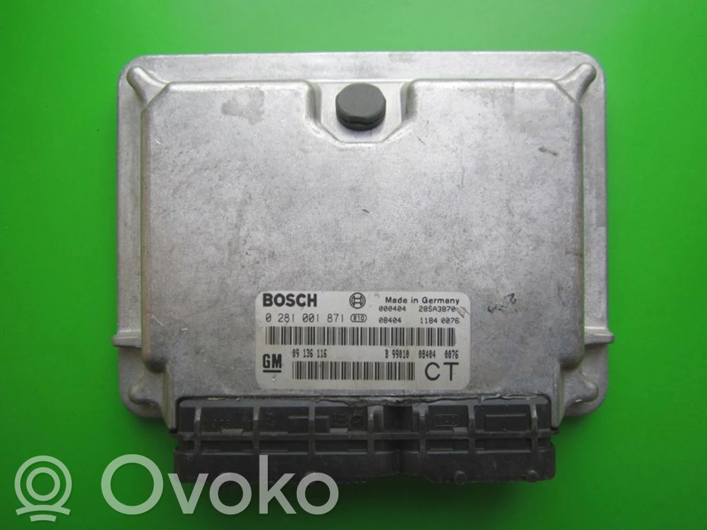 Engine control unit/module ECU   09136116,0281001871