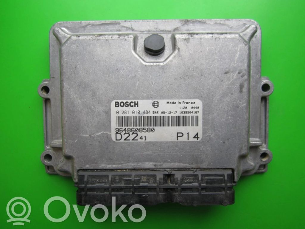 Engine control unit/module ECU   9648608580,0281010484