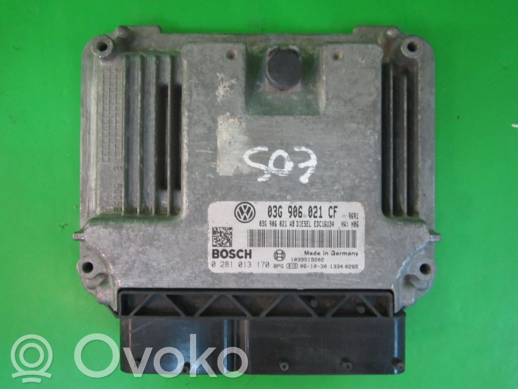 Galios (ECU) modulis   03G906021CF,0281013170