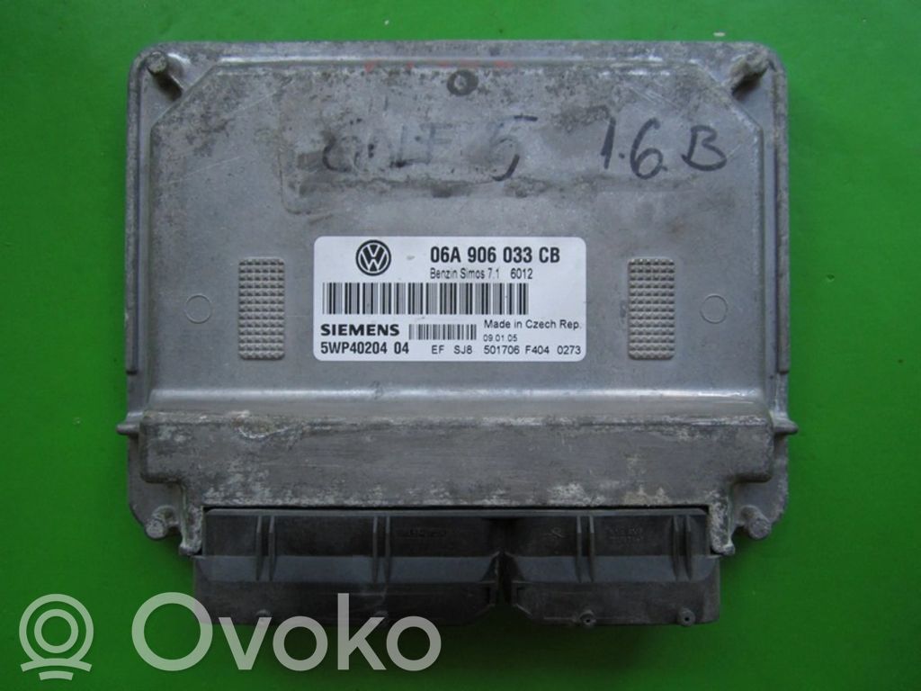 Engine control unit/module ECU   06A906033CB,5WP40204