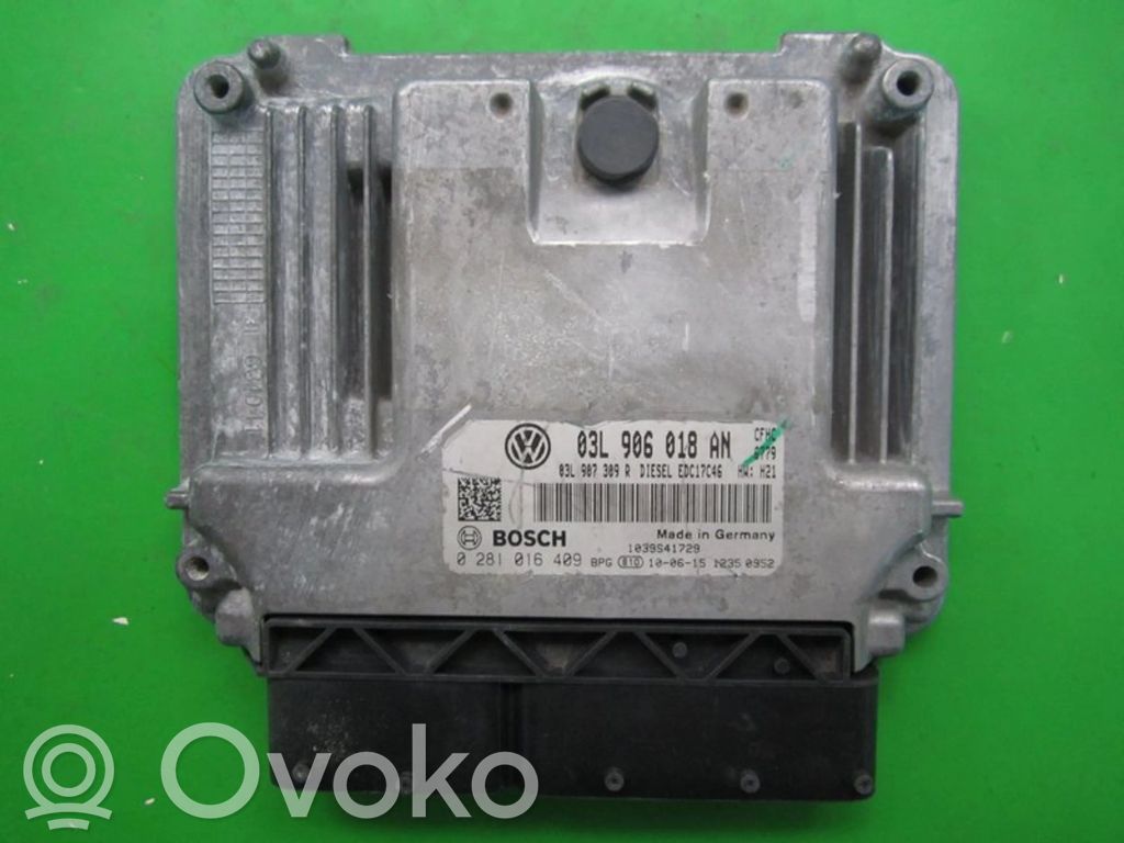 Engine control unit/module ECU   03L906018AN,0281016409
