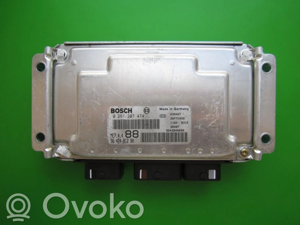 Engine control unit/module ECU   9647481280,0261207474