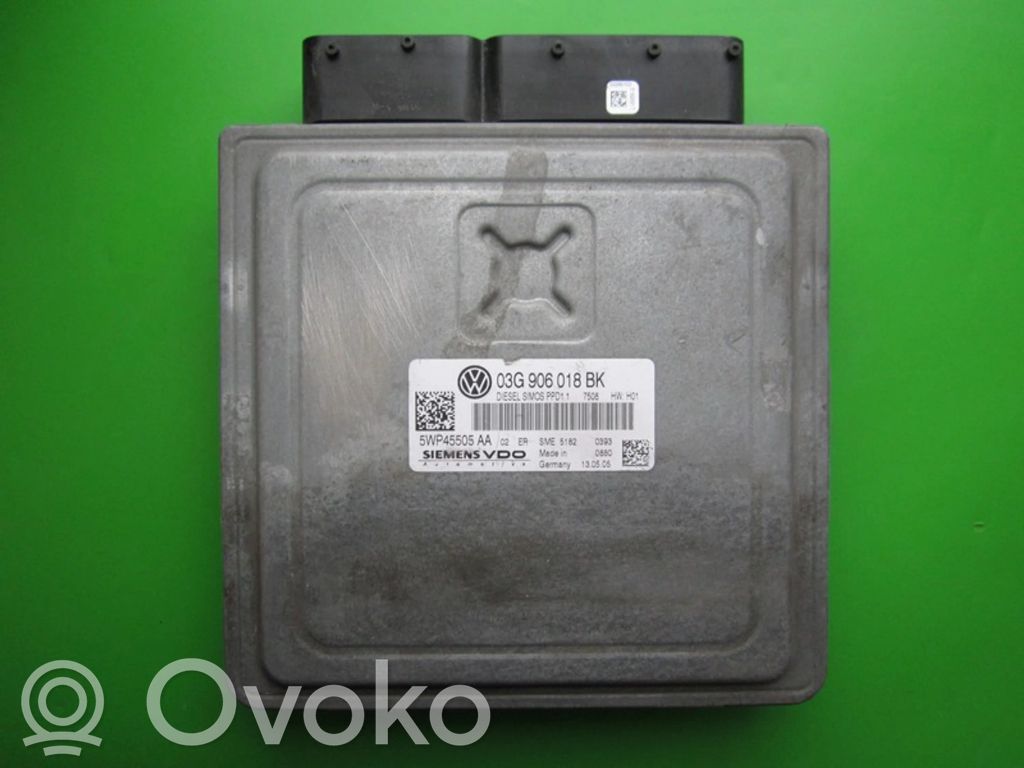 Engine control unit/module ECU   03G906018BK,5WP45505