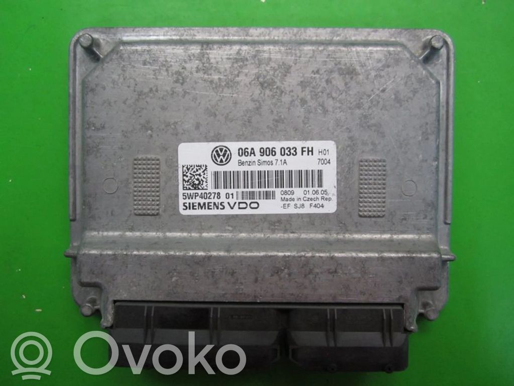 Engine control unit/module ECU   06A906033FH,5WP40278