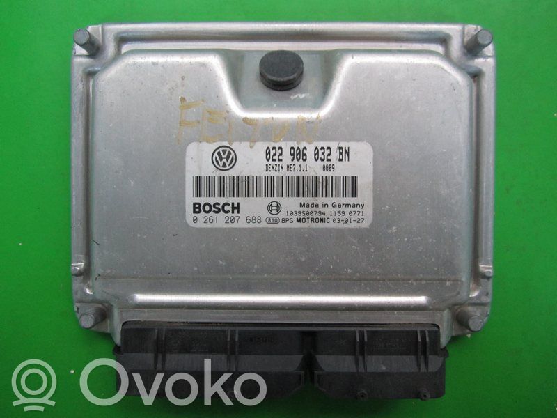 Engine control unit/module ECU   022906032BN,0261207688