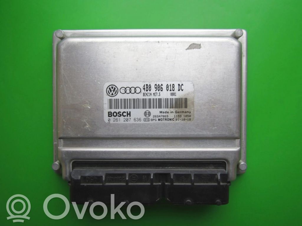 Engine control unit/module ECU   4B0906018DC,0261207636