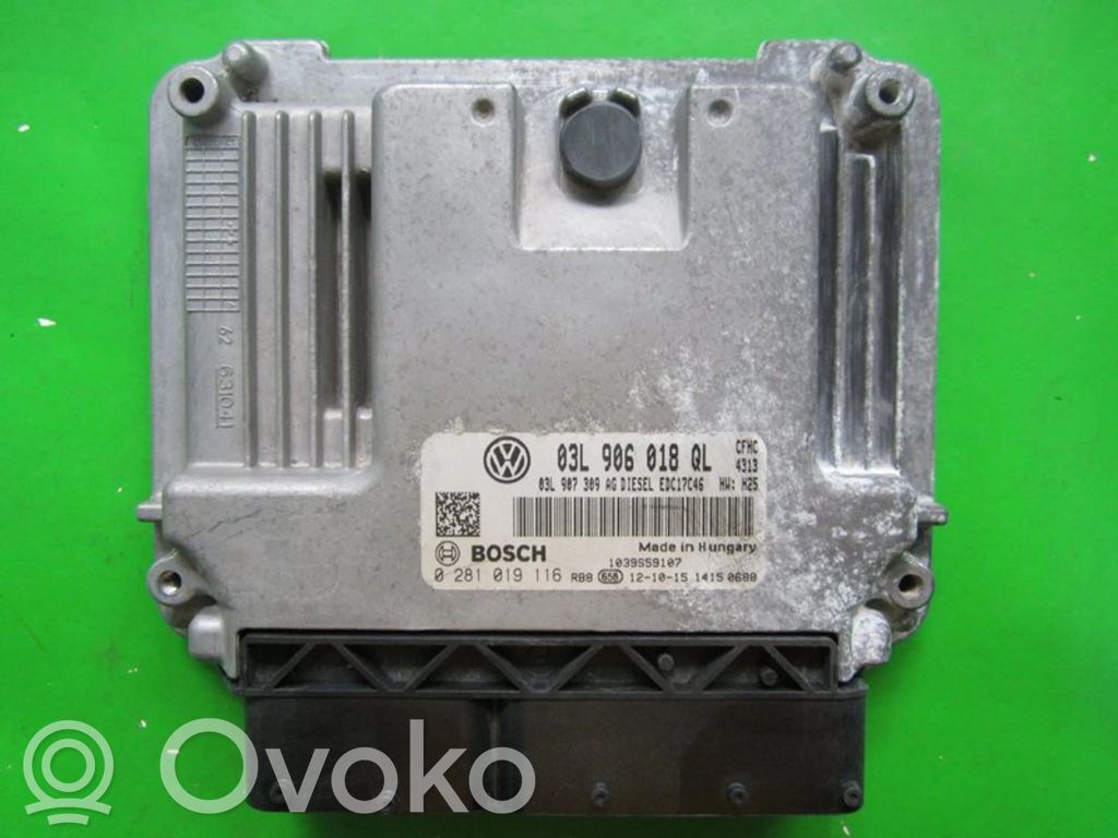 Engine control unit/module ECU   03L906018QL,0281019116