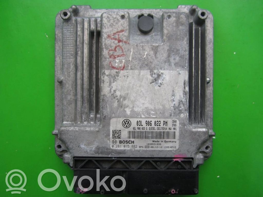 Engine control unit/module ECU   03L906022PM,0281015882