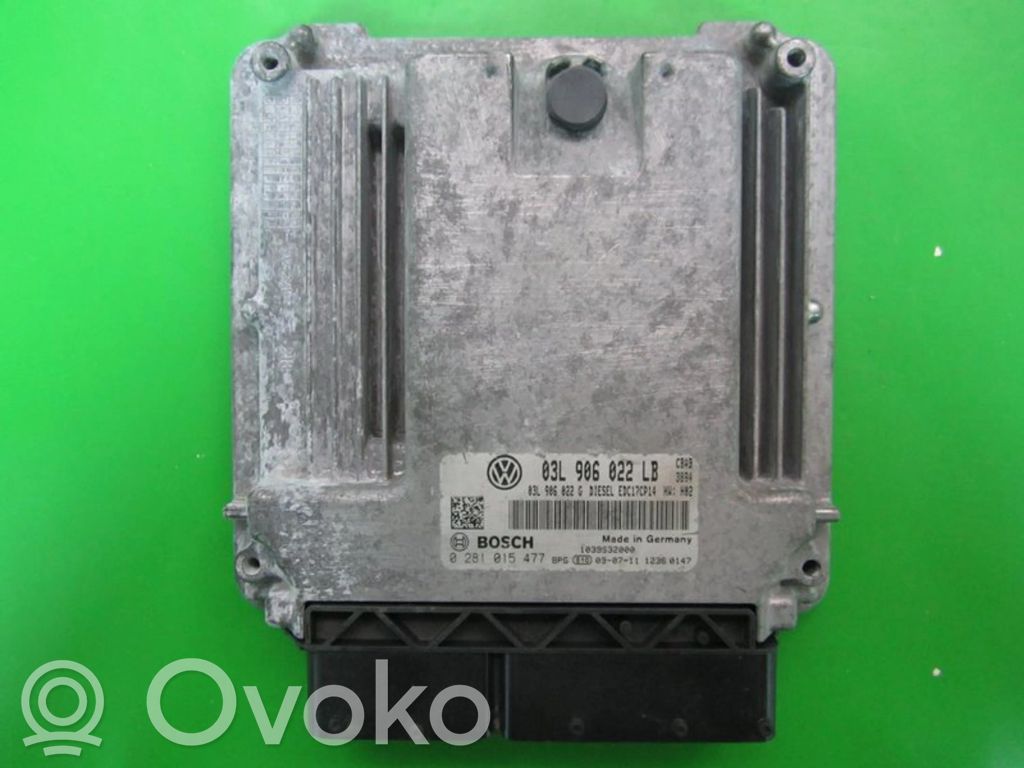 Engine control unit/module ECU   03L906022LB,0281015477