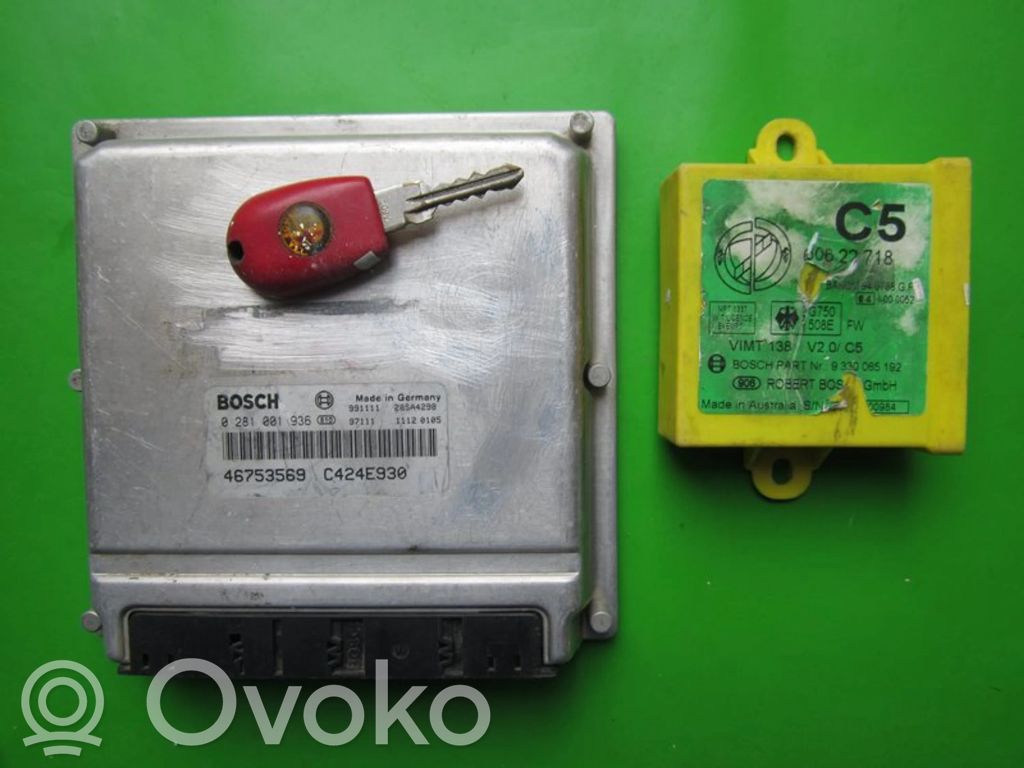 Alfa Romeo 145 - 146 Engine ECU kit and lock set 