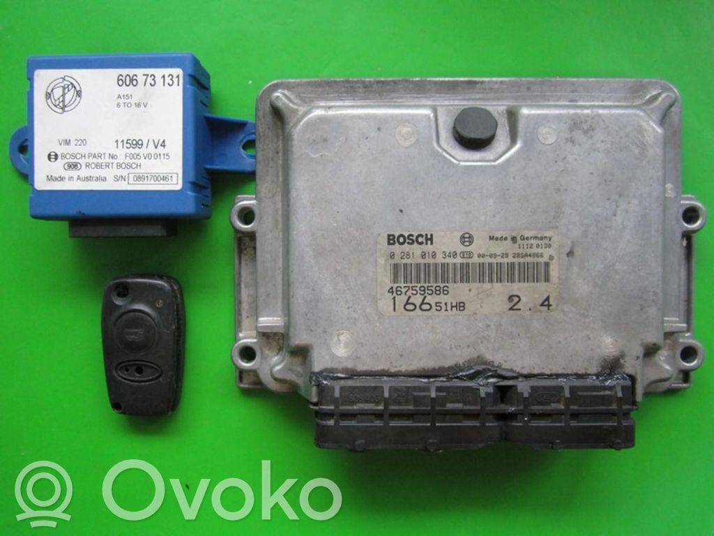 Alfa Romeo 166 Engine ECU kit and lock set 