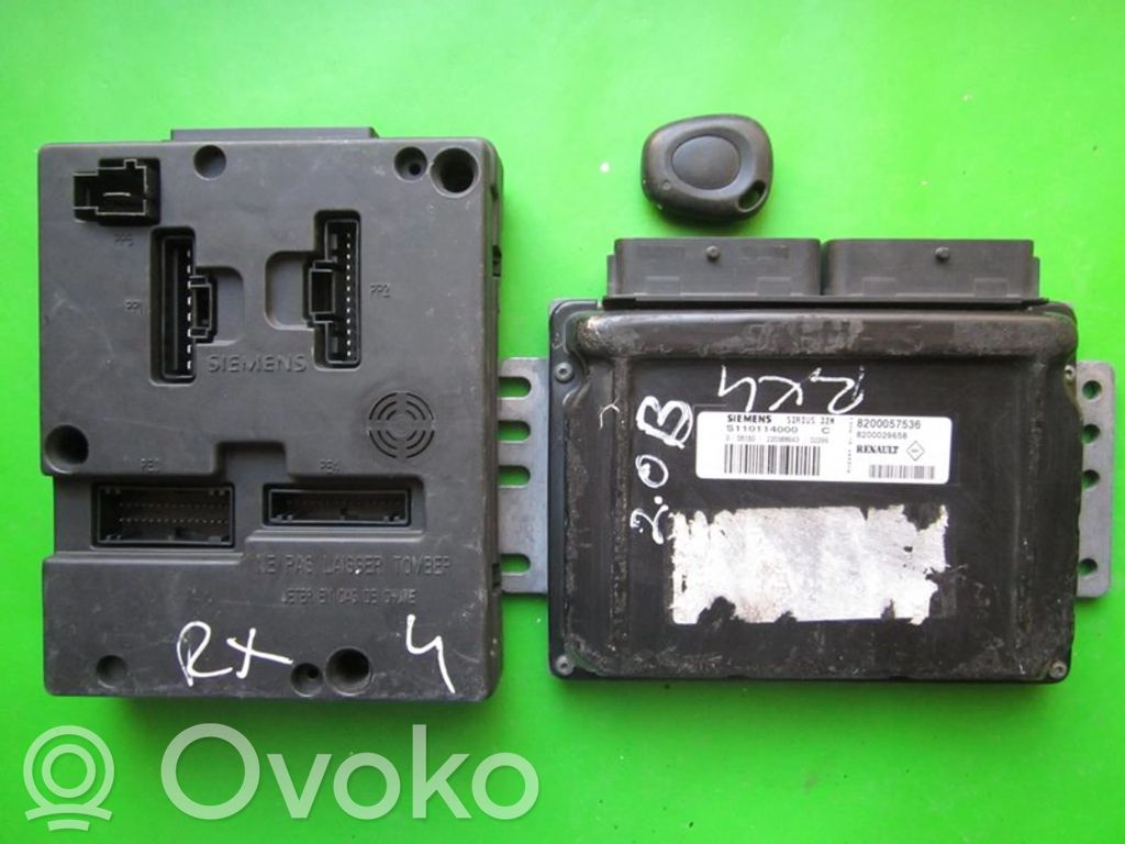 Renault Scenic I Engine ECU kit and lock set 