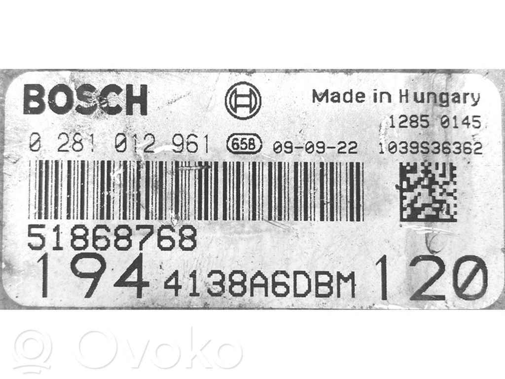 Fiat Croma Unité de commande, module ECU de moteur 