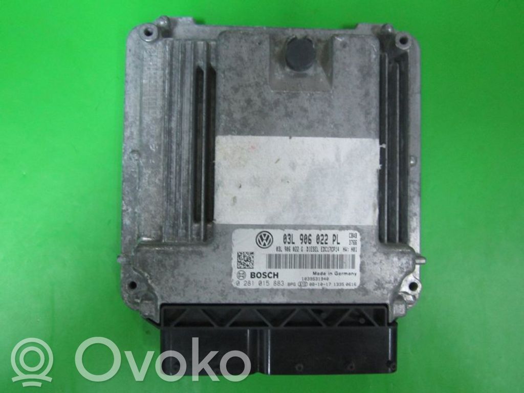 Engine control unit/module ECU   03L906022PL,0281015883