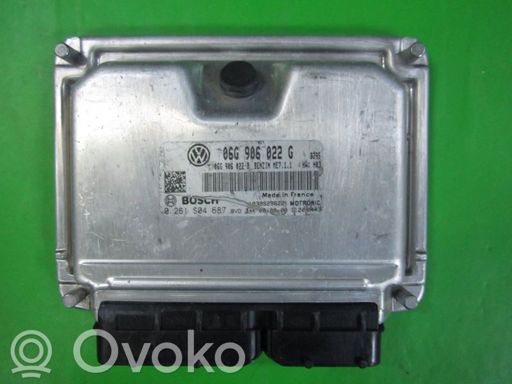 Engine control unit/module ECU   06G906022G,0261S04687