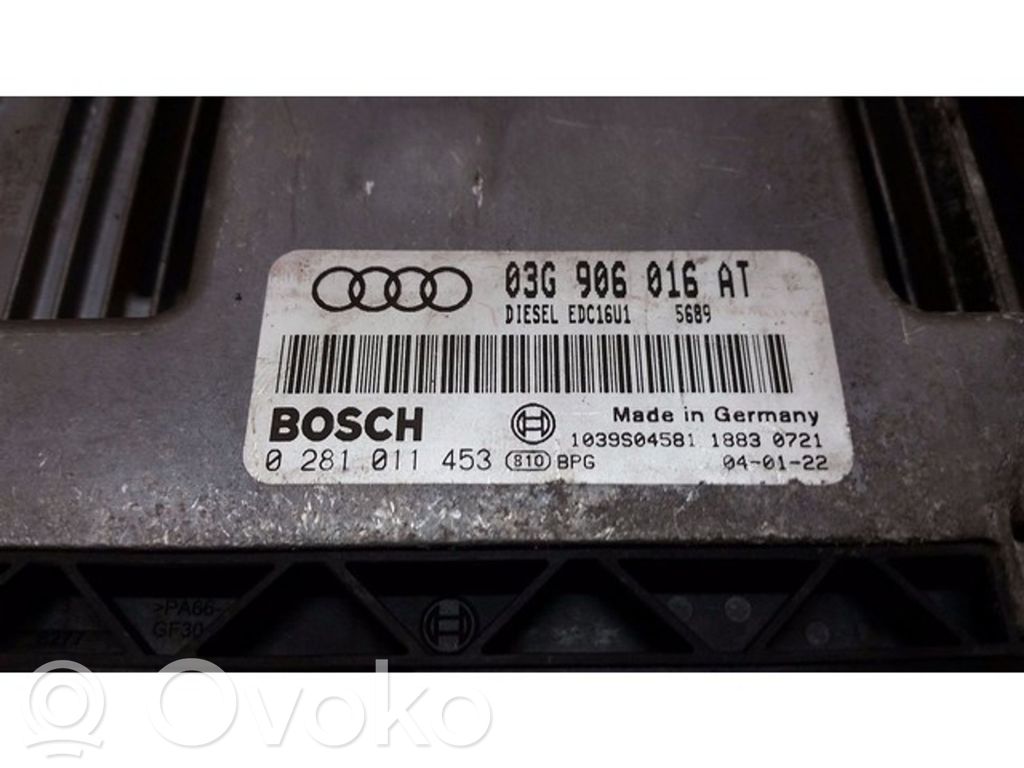 Engine control unit/module ECU   03G906016AT,0281011453