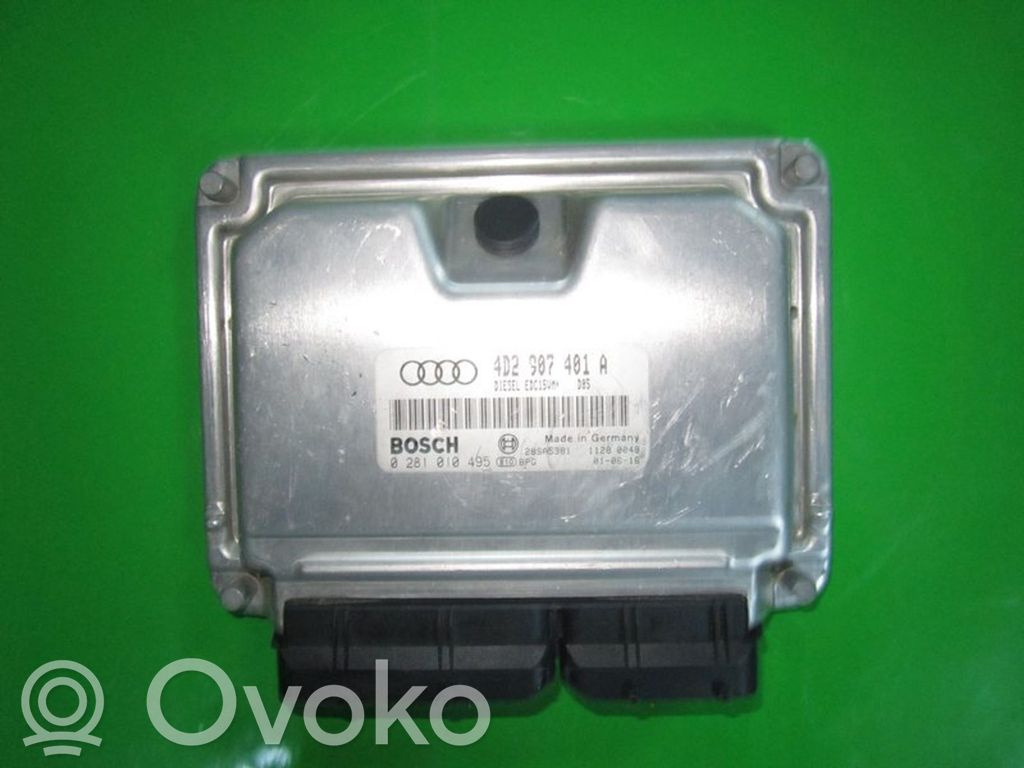 Engine control unit/module ECU   4D2907401A,0281010495