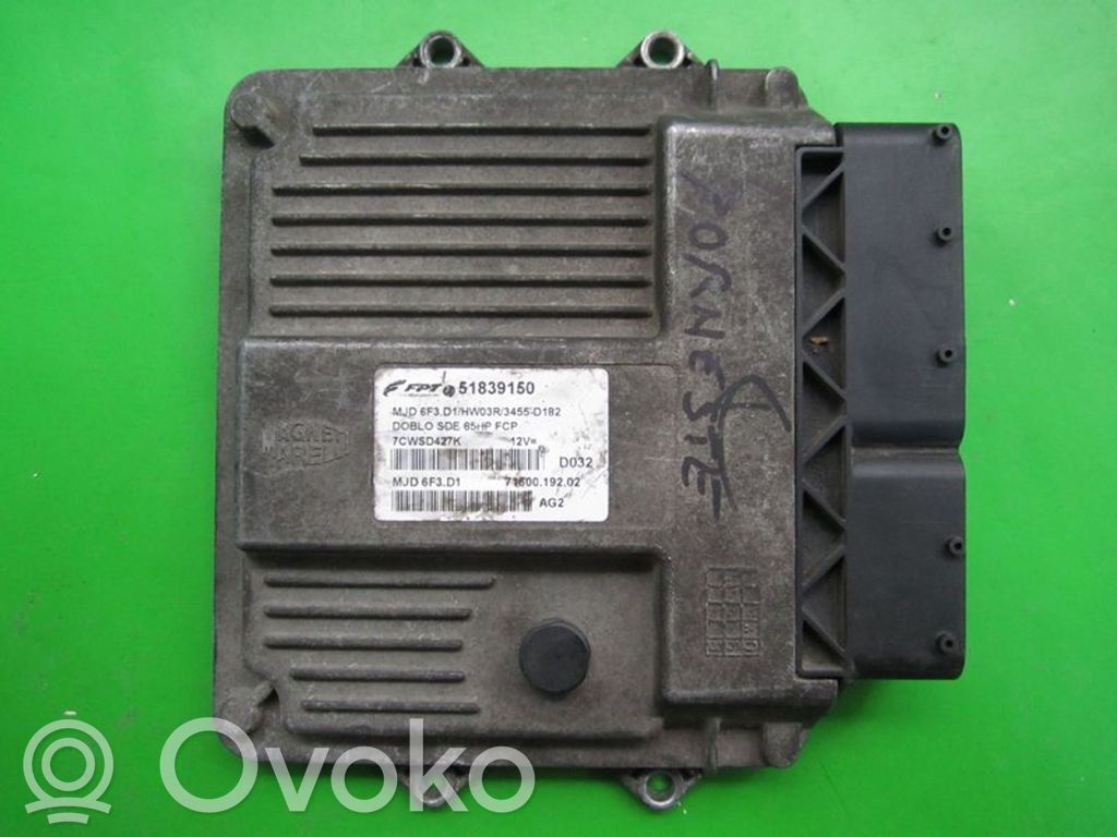 Fiat Doblo Engine control unit/module ECU 