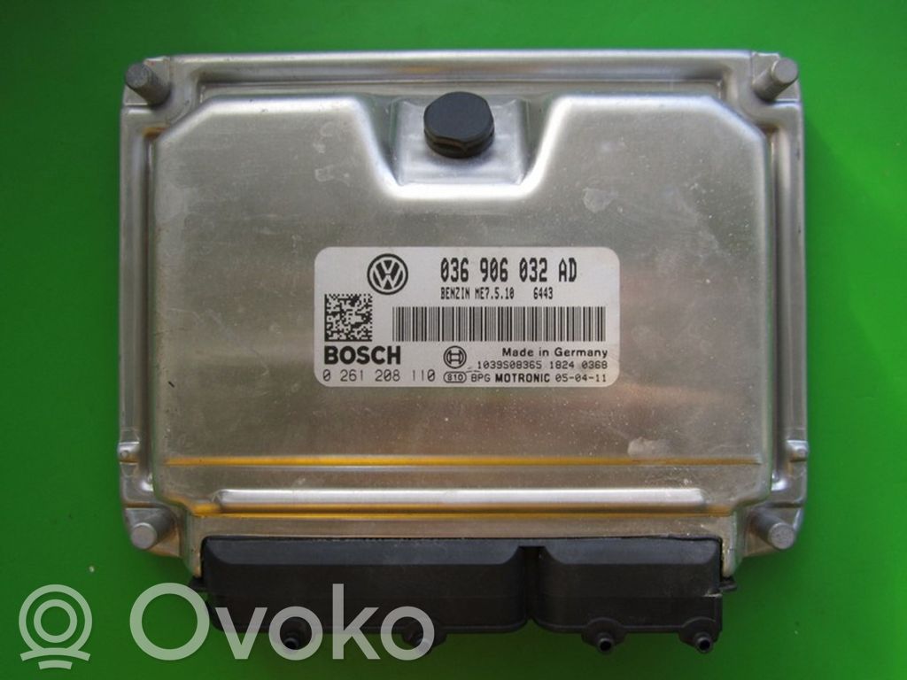 Engine control unit/module ECU   036906032AD,0261208110