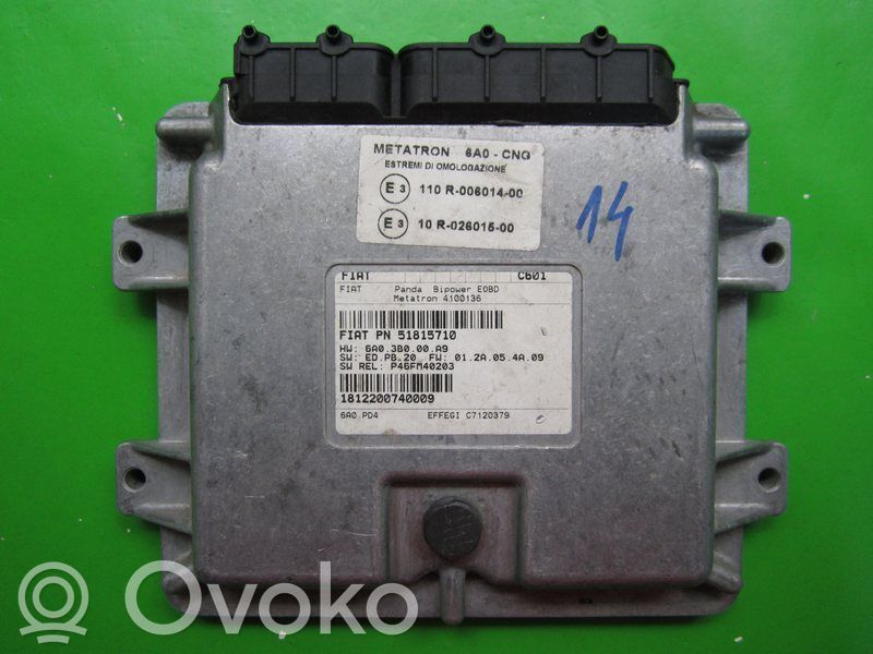 Fiat Panda II Unidad de control/módulo ECU del motor 
