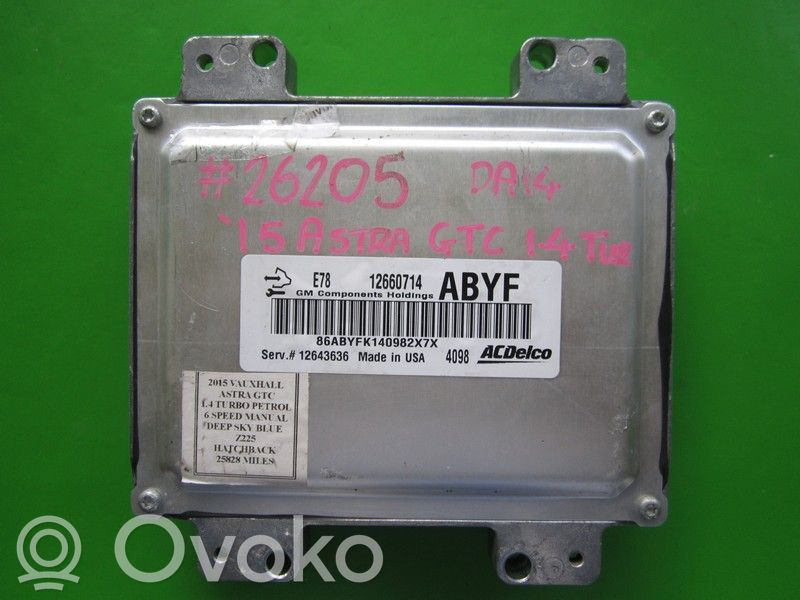 Engine control unit/module ECU   12660714,ABYF