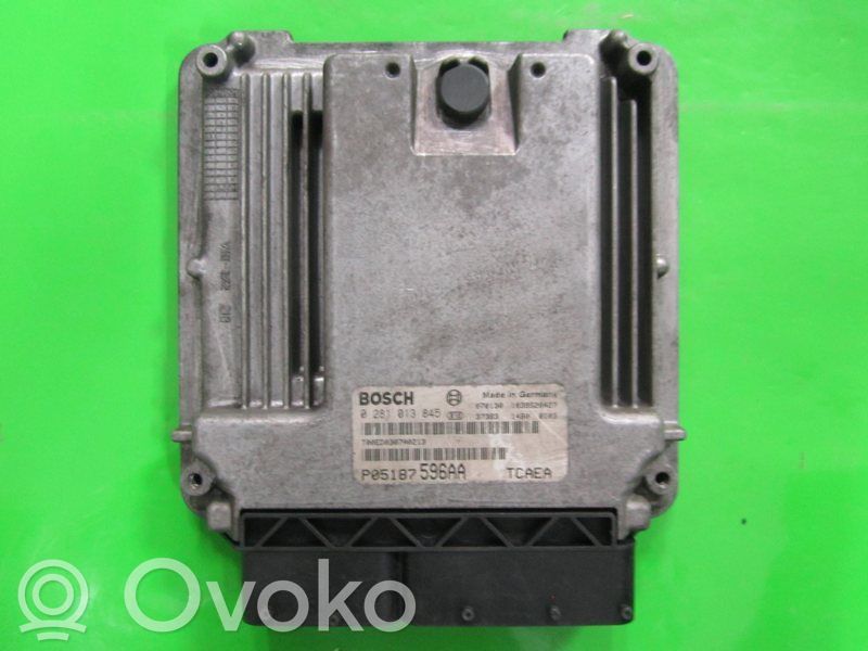 Engine control unit/module ECU   P05187596AA,0281013845