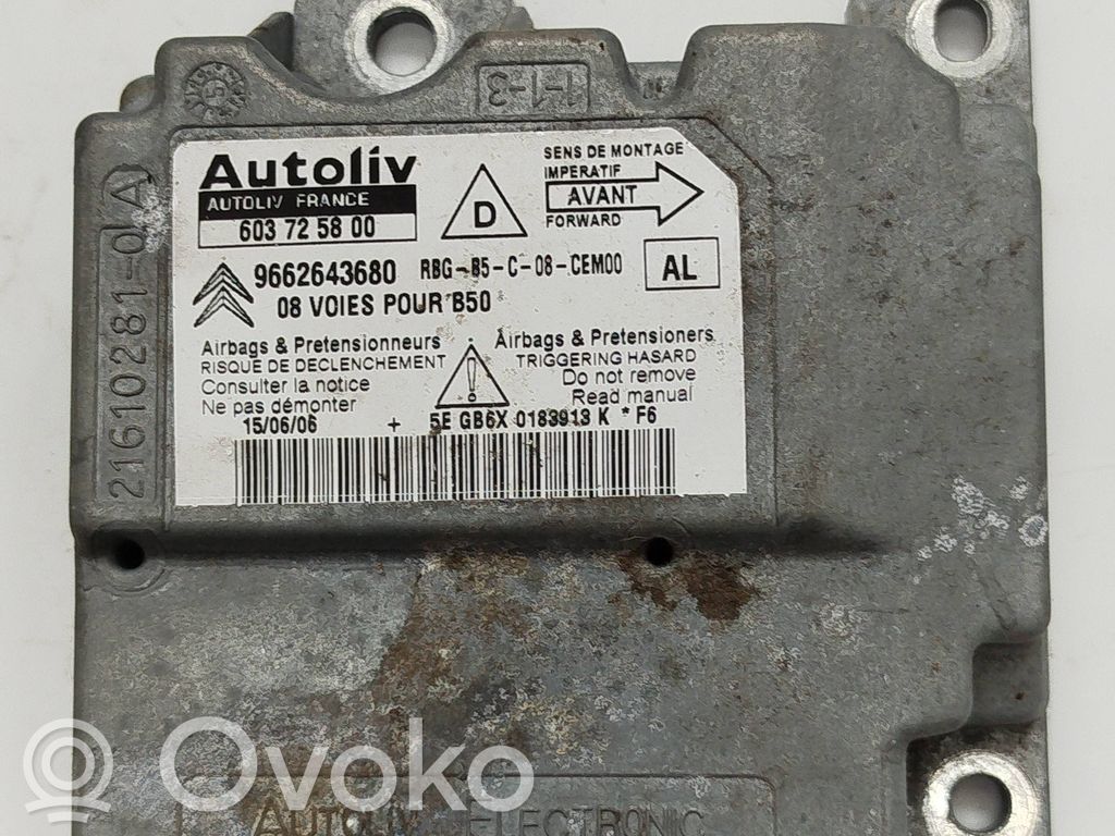 Citroen C4 I Oro pagalvių valdymo blokas 