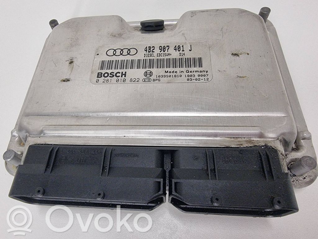 Engine control unit/module   4B2907401J,1039S01810,010822