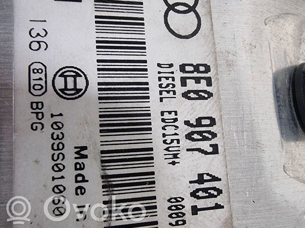 Engine control unit/module   8E0907401P,1039S01060