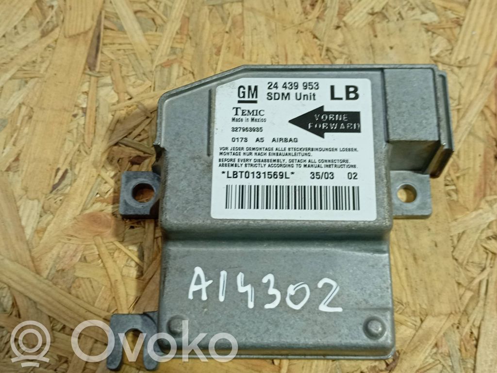 Airbag control unit/module   24439953,LBT0131569L,327960905