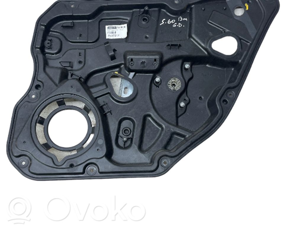 Volvo S60 Rear window lifting mechanism without motor 