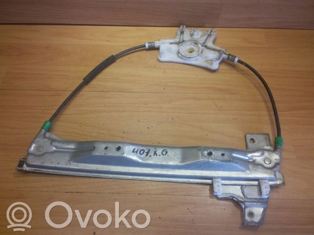 Peugeot 407 Mechanizm podnoszenia szyby tylnej bez silnika 