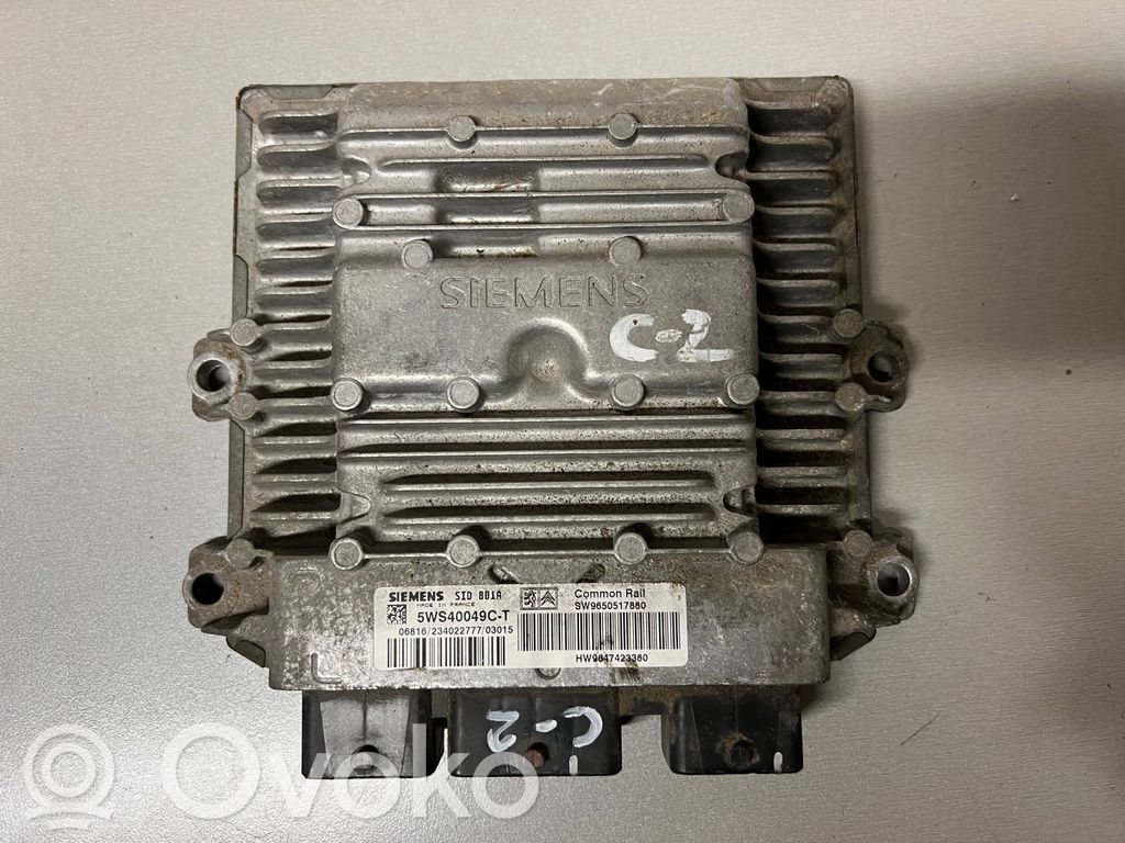 Engine control unit/module   9647423380,5WS40049CT,9650517880