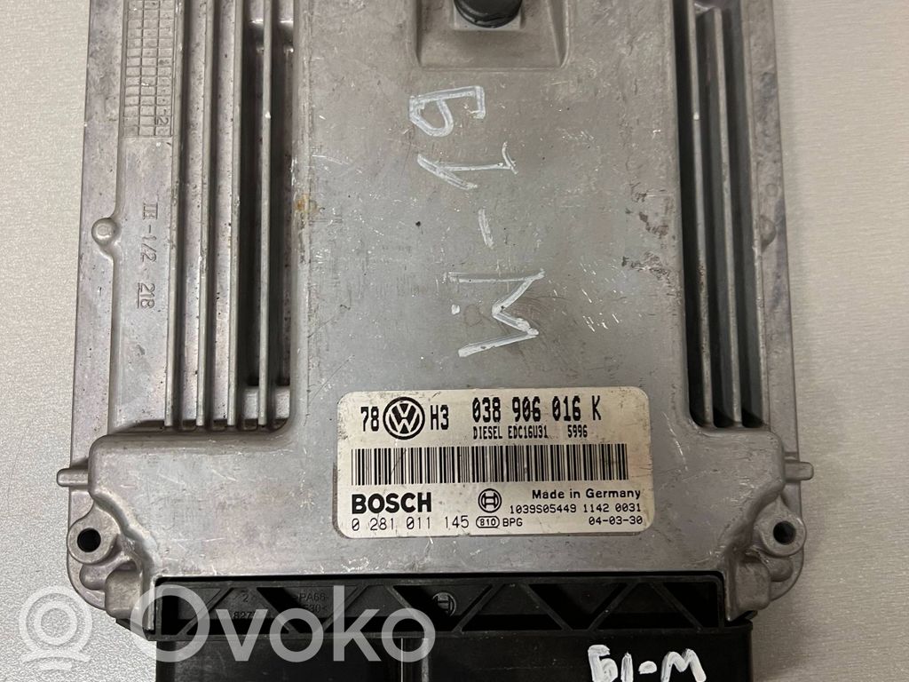 Engine control unit/module   038906016K,0281011145,1039S05449