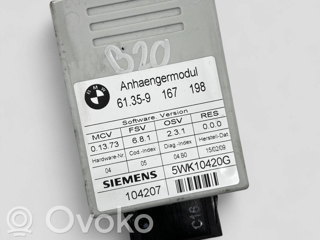 BMW 3 E90 E91 Unidad de control/módulo de la barra de remolque 