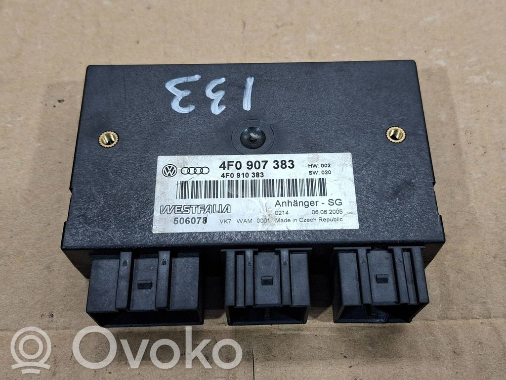 Audi A6 S6 C6 4F Tow bar trailer control unit/module 
