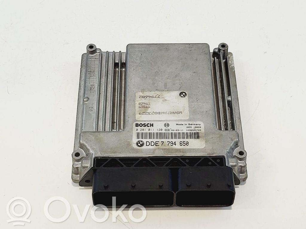 BMW 5 E60 E61 Unité de commande, module ECU de moteur 