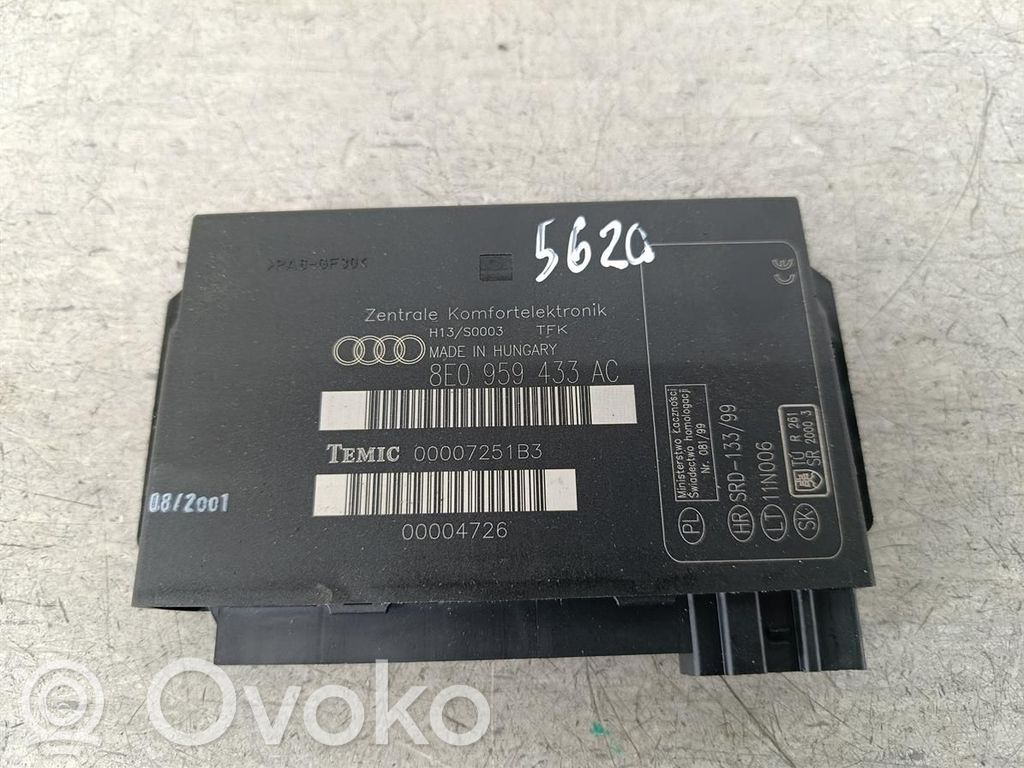 Audi A4 S4 B6 8E 8H Mukavuusmoduuli 