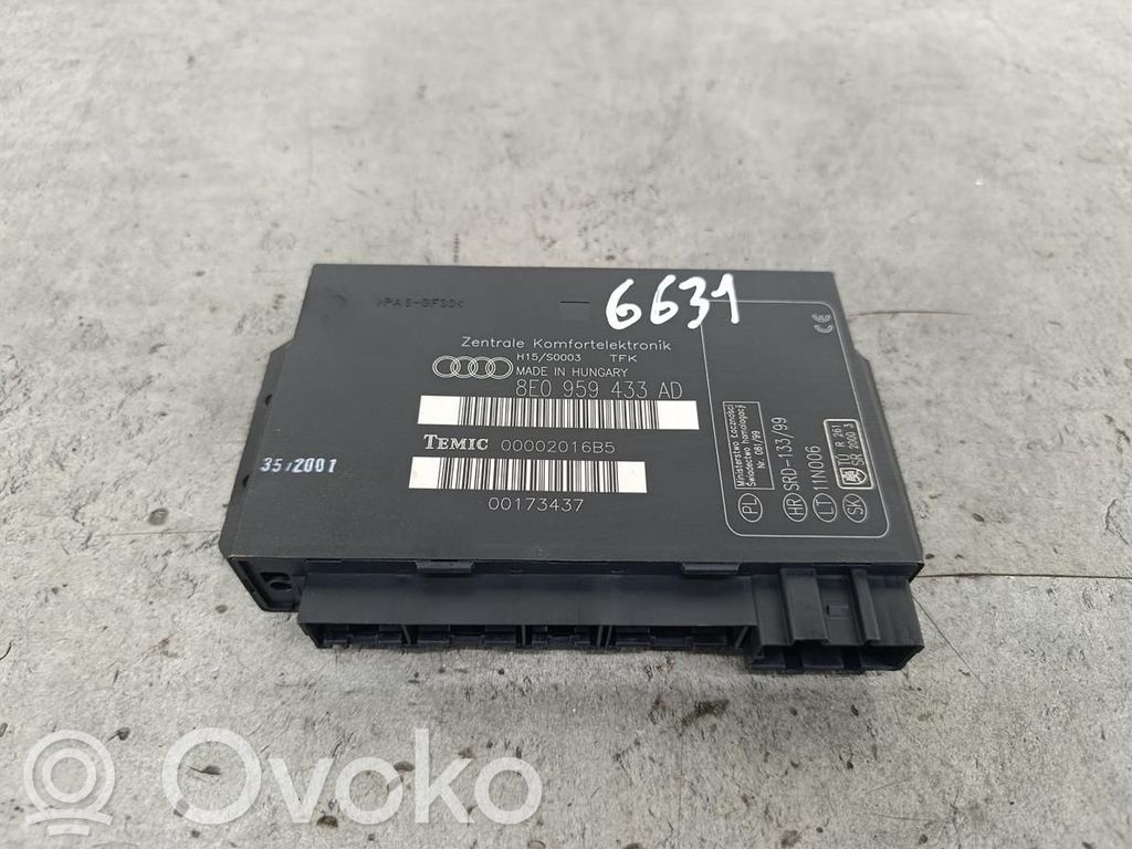 Audi A4 S4 B6 8E 8H Mukavuusmoduuli 