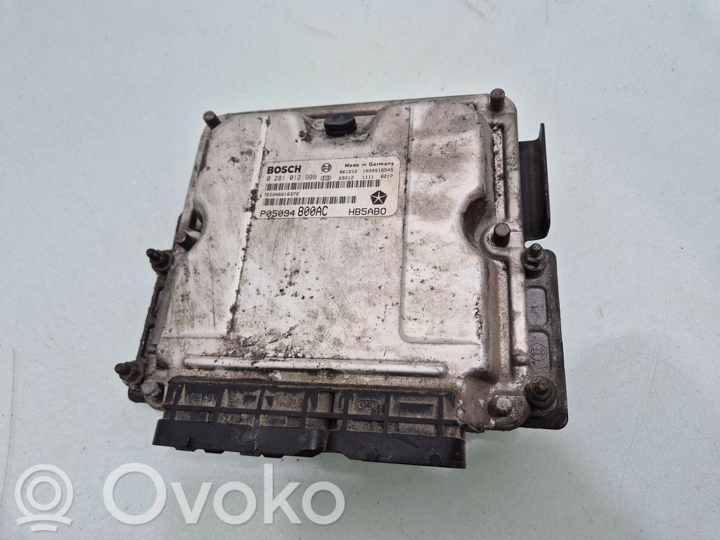 Engine control unit/module   P05094800AC,0281012999