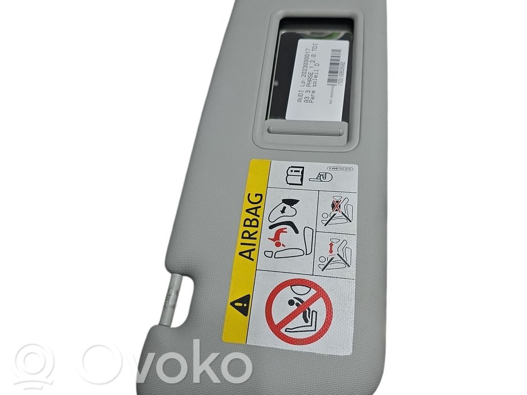Audi A3 S3 8V Sun visor 
