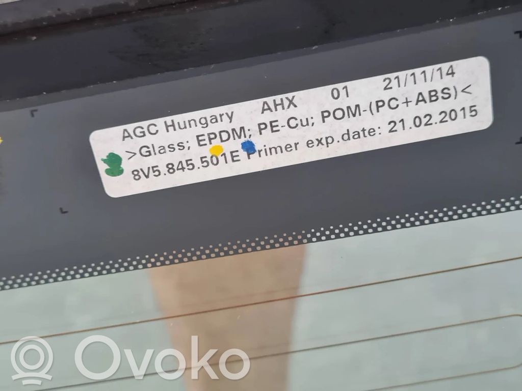 Audi A3 S3 8V Rear windscreen/windshield window 