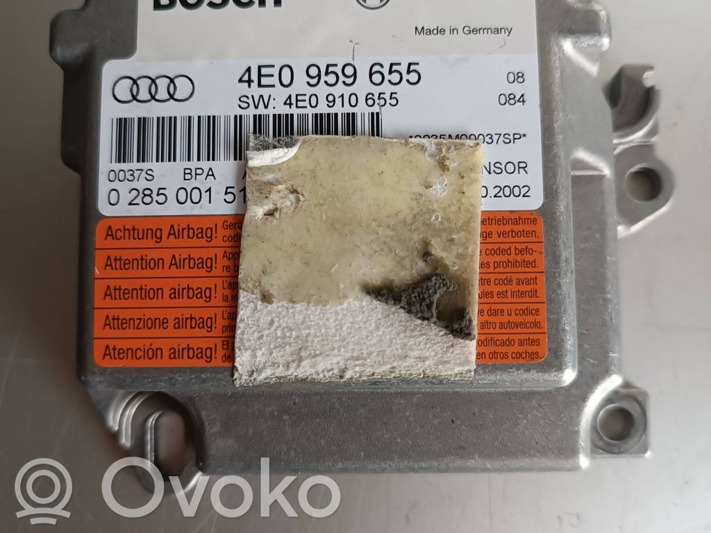 Airbagsteuergerät   4E0959655,4E0910655,0285001511