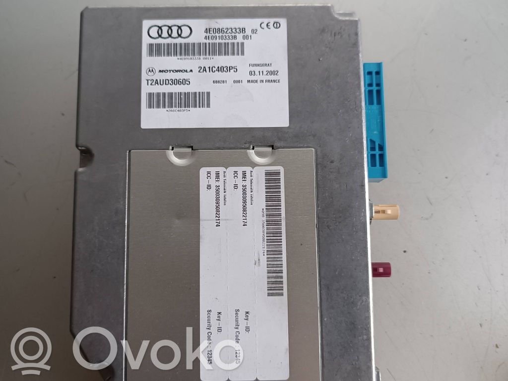 Telefono valdymo blokas   4E0862333B,4E0910333B,2A1C403P5,T2AUD30605