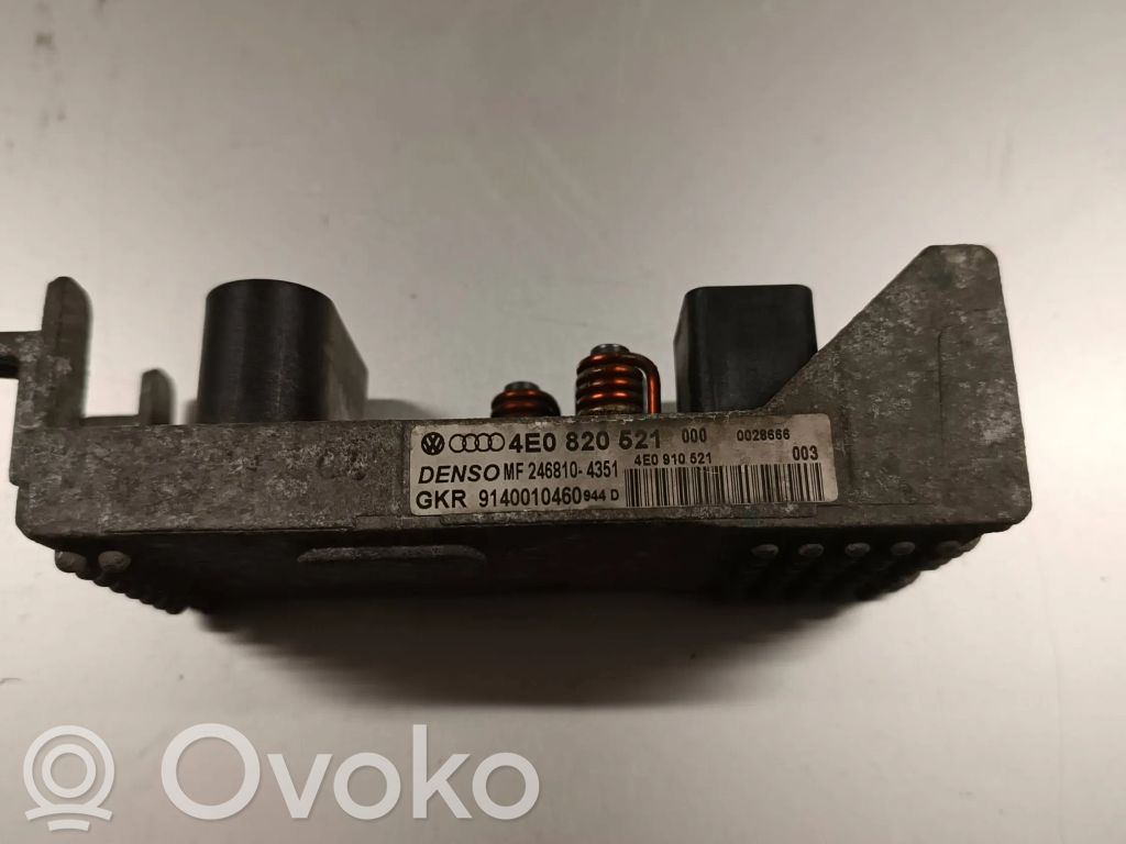 Audi A8 S8 D3 4E Lämpöpuhaltimen moottorin vastus 