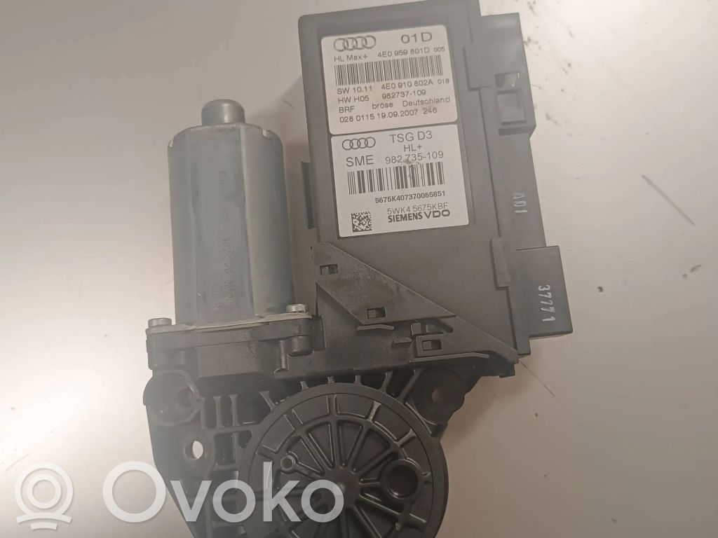 Audi A8 S8 D3 4E Moteur de lève-vitre de porte arrière 