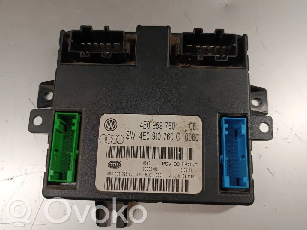Audi A8 S8 D3 4E Seat control module 