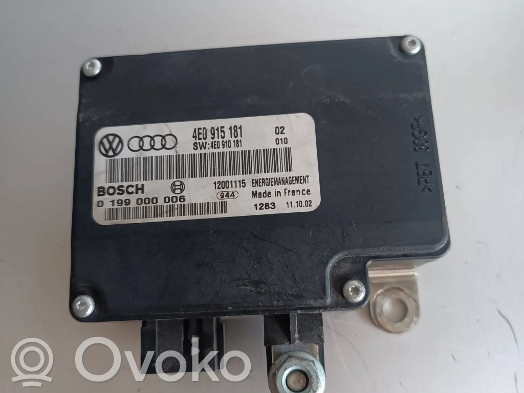 Audi A8 S8 D3 4E Battery control module 