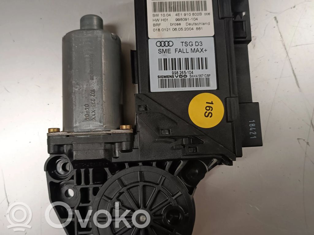 Audi A8 S8 D3 4E Front door window regulator motor 